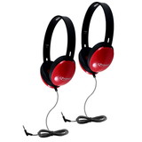 HamiltonBuhl HECPRM100R-2 Primo Stereo Headphones Red (2 EA)