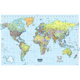 House Of Doolittle HOD710 World Laminated Map 50 X 33