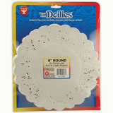 Hygloss Products HYG10081 Doilies 8 White Round 100/Pk