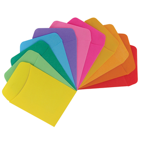 Hygloss Products HYG15631 Bright Library Pockets 300Ct Asst - Colors