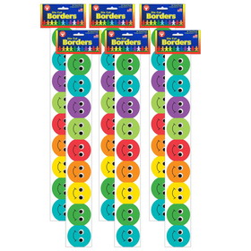 Hygloss HYG33610-6 Smiley Face Mighty Brights, Border (6 PK)