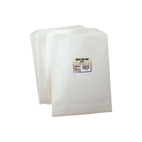 Hygloss Products HYG58550 Colorful Paper Bags 8.5X11 White 50 Pinch Bottom