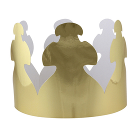 Hygloss Products HYG65244 Bright Gold Tag Crowns 24Ct