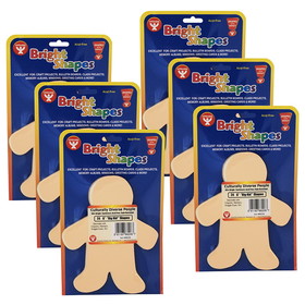 Hygloss HYG68206-6 Multicultural Family Cut, Outs 6In Big Kid (6 PK)