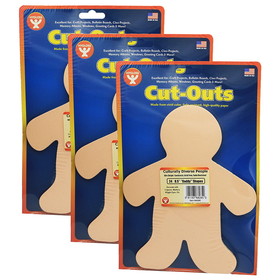 Hygloss HYG68285-3 Multicultural Family Cut, Outs 8 1/2In Daddy (3 PK)