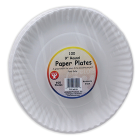 Hygloss Products HYG69109 Paper Plates 9In - 100/Pkg