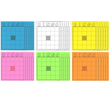 Hygloss Products HYG87125 Blank Bingo Cards Assorted Colors