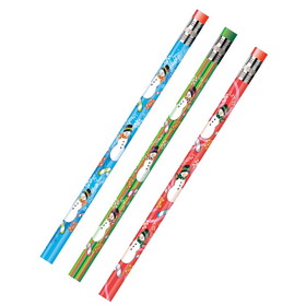 Moon Products JRM52071B-12 Decorated Pencils Holiday, Snowmen Asst (12 DZ)
