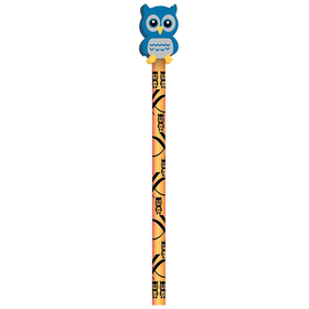 J.R. Moon Pencil Co. JRM53034 Pencil And Eraser Topper Hoot Owl