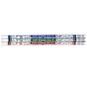 Moon Products JRM7866B-12 Pencils 6Th Gradrs Are No 1, 12 Per Pk White (12 DZ)