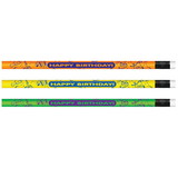 Moon Products JRM7917B-12 Pencils Neon Happy Birthday, 12 Per Pk (12 DZ)