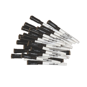Kleenslate Concepts KLS43324 Kleenslate Replacement Markers 24Pk Black W/ Erasers