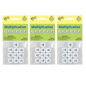 Koplow Games KOP18204-3 Multiplication Dice Set Of, 10 (3 PK)