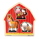 Melissa & Doug LCI2054 Barnyard Animals Jumbo Knob Puzzle