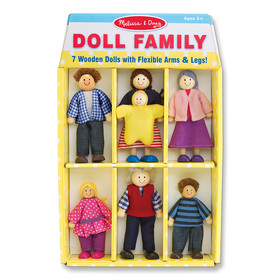 Melissa & Doug LCI2464 Wooden Family Doll Set