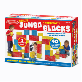 Melissa & Doug LCI2784 Deluxe Jumbo Cardboard Blocks 40 Pc