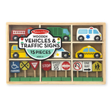 Melissa & Doug LCI3177 Wooden Vehicles And Traffic Signs