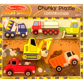 Melissa & Doug LCI3726 Construction Chunky Puzzle