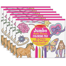 Melissa & Doug LCI4225-6 Jumbo Coloring Pad Pnk 11X14 (6 EA)