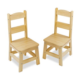 Melissa & Doug LCI8789 Wooden Chair Pair Natural