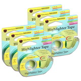 Lee Products LEE19976-6 Removable Highlighter Tape, Fluorscent Green (6 RL)
