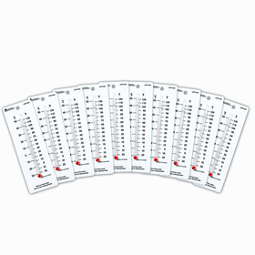 Learning Resources LER0302 Student Thermometers 10/Pk 2 X 6 Plastic Backing