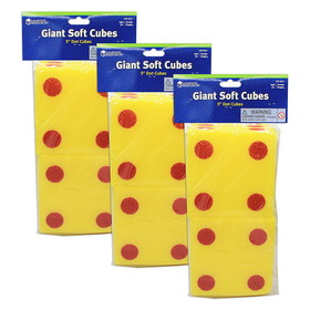Learning Resources LER0411-3 Giant 5In Soft Cubes Dot, 2 Per Pk (3 PK)