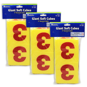 Learning Resources LER0412-3 Giant 5In Soft Cubes Numeral, 2 Per Pk (3 PK)
