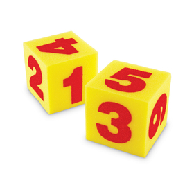 Learning Resources LER0412 Giant Soft Cubes Numeral 2/Pk 5 Square