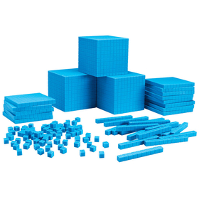 Learning Resources LER0932 Plastc Base Ten Class Set 600 Units - 200 Rods 20 Flats 3 Cubes