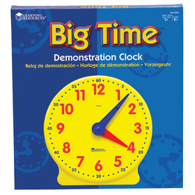Learning Resources LER2094 Big Time Clock Demonstration 12 Hr 13-1/4H Plastic
