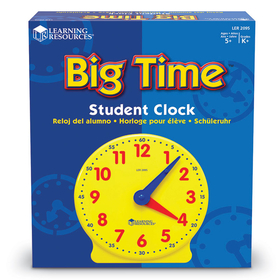 Learning Resources LER2095 Big Time Clock Student 12 Hr 5 Diameter Plastic