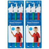 Learning Resources LER2655-2 Hand Pointers 3 Per Set, Assorted Colors (2 PK)