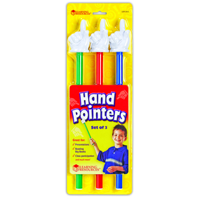 Learning Resources LER2655 Hand Pointers 3-Set Assorted Colors