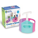 Learning Resources LER3810P Create-A-Space Mini-Center Pastel