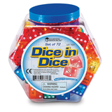 Learning Resources LER7697 Dice In Dice Bucket Set Of 72