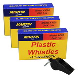Martin Sports MASP20-3 Whistle Small Plastic 12 Per, Pk 1-3/4L Black (3 PK)