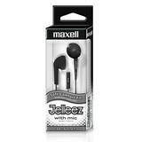 Maxell MAX191569 Jelleez Soft Earbuds W/ Mic Black