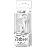 Maxell MAX199728 Jelleez Soft Earbuds With Mic White