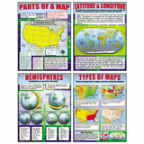 Mcdonald Publishing MC-P222 Basic Map Skills Teaching Poster - Set