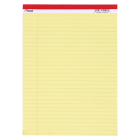 Mead MEA59610 Legal Pad 8.5X11.75 50 Ct Canary