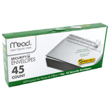Mead MEA75026 Press It Seal It No10 45Ct Security Envelopes
