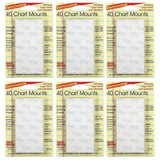 Magic Mounts MIL3226-6 Magic Mounts Chart Mounts, 1X1 40 Per Pk (6 PK)