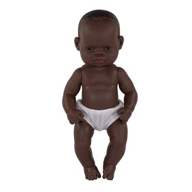 Miniland Educational MLE31033 Anatomically Correct African Boy, Baby Dolls