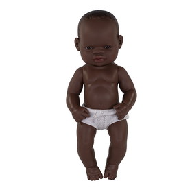 Miniland Educational MLE31034 Anatomically Correct African Girl, Baby Dolls