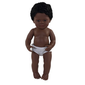 Miniland Educational MLE31059 15In Baby Doll African-American Boy, Anatomically Correct