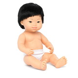 Miniland Educational MLE31235 15In Doll Down Syndrome Asian Boy, Anatomically Correct