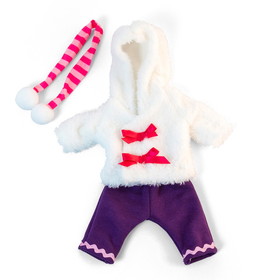 Miniland Educational MLE31638 Doll Clothes Cold Weather White Fur, Set