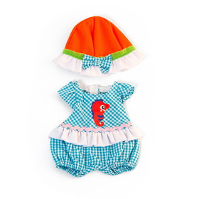 Miniland Educational MLE31642 Doll Clothes Warm Weather Romper/, Hat Set