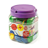 Miniland Educational MLE31715 Lacing Buttons 140 Pc Jar